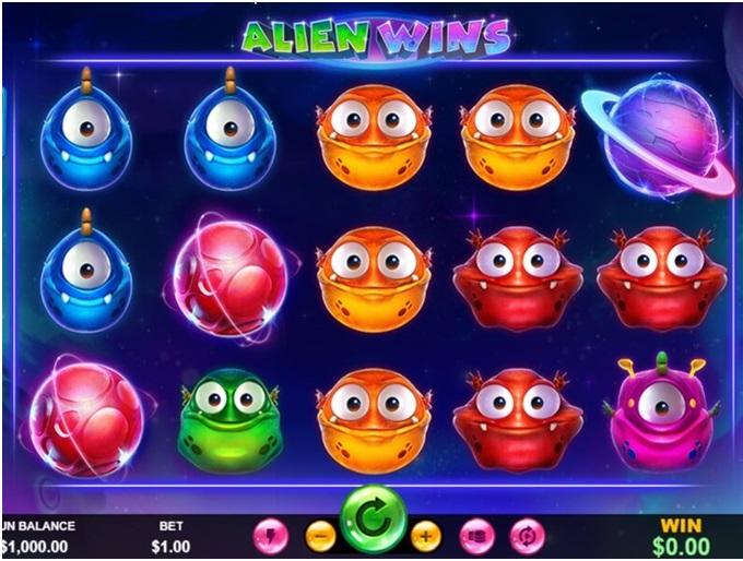 Alien memenangkan slot Game Symbols