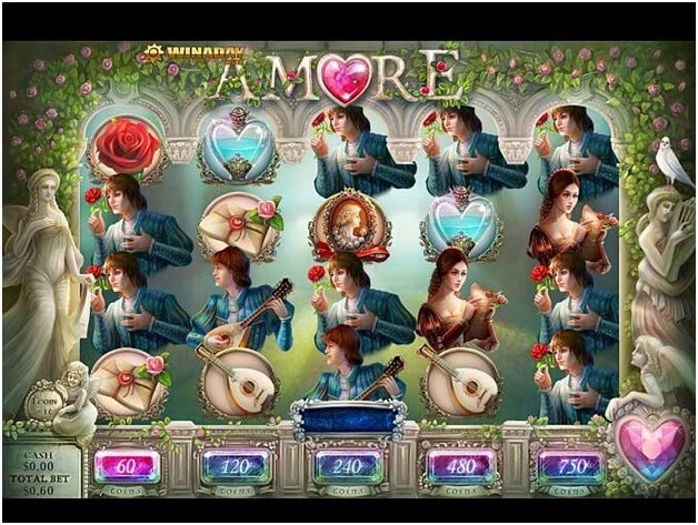 Amore slot game symbols