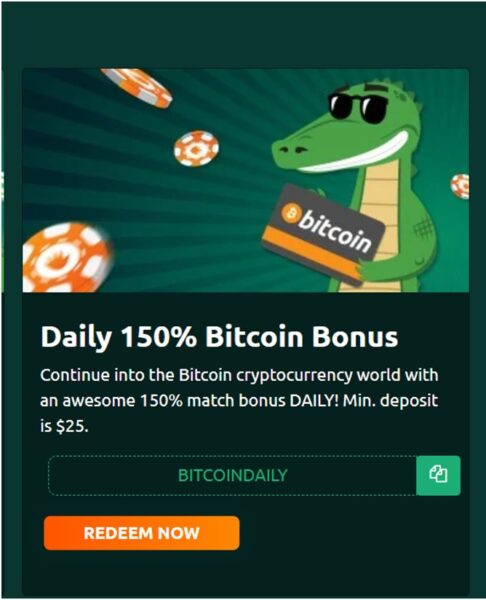 Bitcoin bonus at Play croco casino