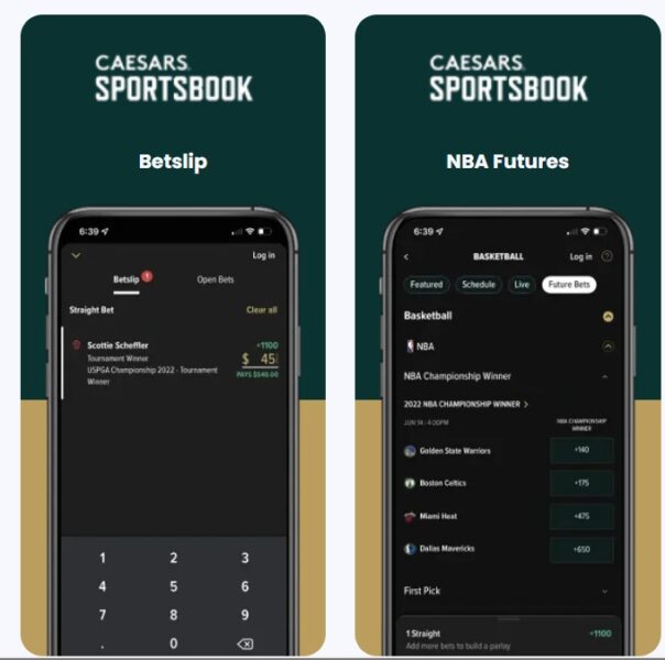 Caesars sports book app - betslip