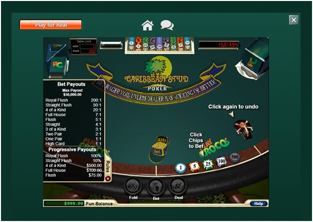 Jackpot Progresif Poker Stud Karibia