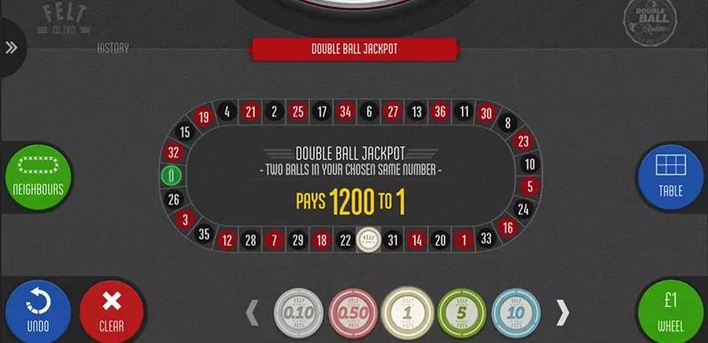 Double ball roulette layout