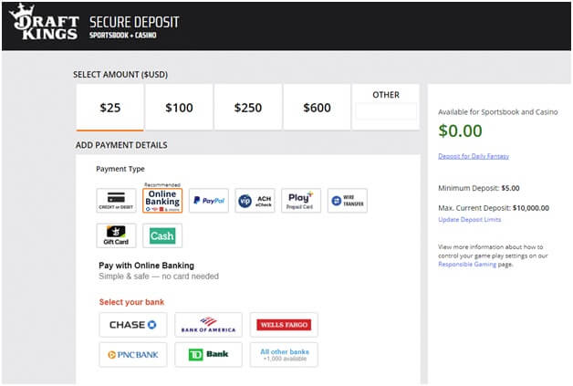 Draftskings Deposits