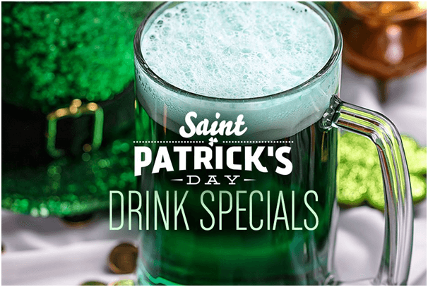 Drink specials on St Patricks day