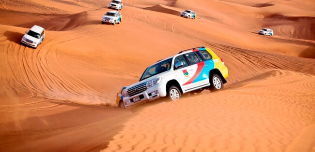 Embark on a desert safari, Dubai, the UAE