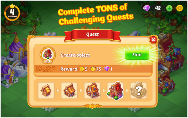 EverMerge Quests completion also rewards coins