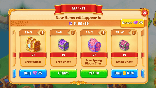 EverMerge Market offers free chests