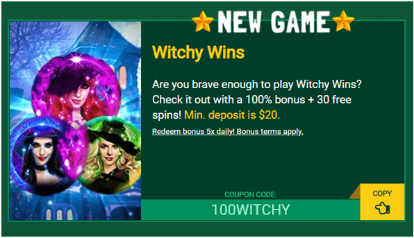 Fair Go coupon codes for Witchy Wins