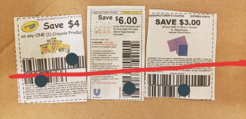 Fake coupons