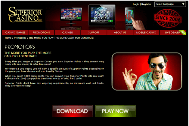 Free Spins Bonus Superior Casino