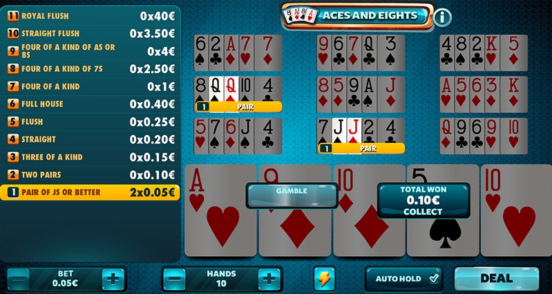 Full play Aces and Eights