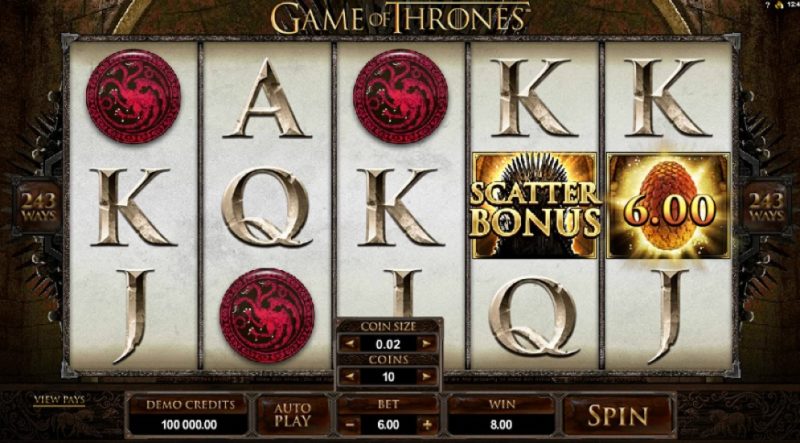 Game of Throne Scatter bonus