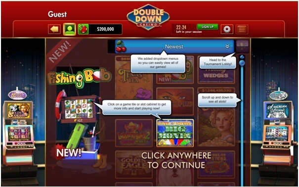Getting started at Double Down Casino app