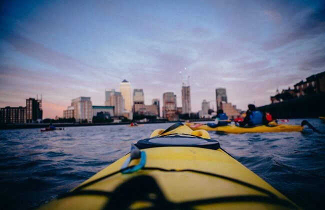 Go night kayaking, London, England