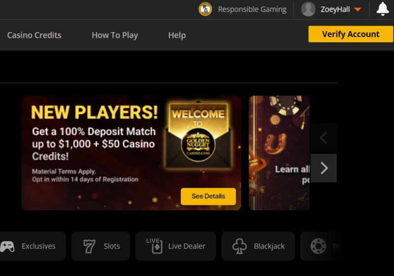 Golden Nugget login