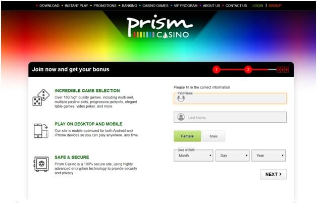 Guide to online gambling at Prism Casino register