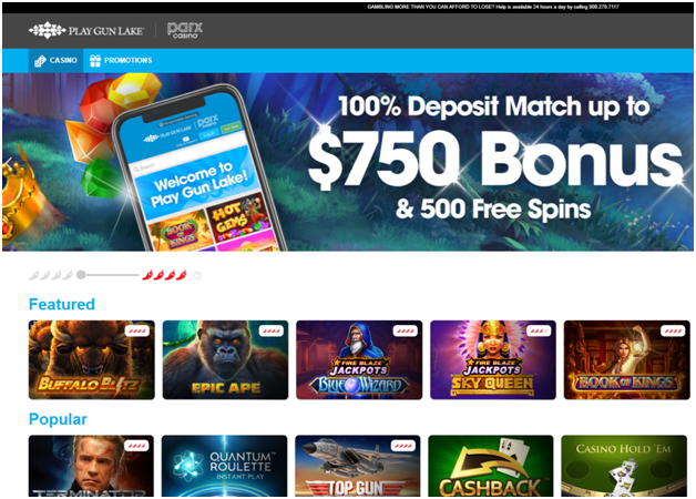 Gun Lake Casino Homepage