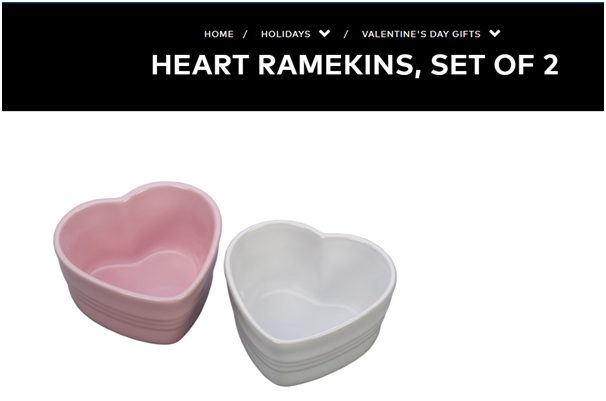 Valentine Gift- Heart Ramekins set