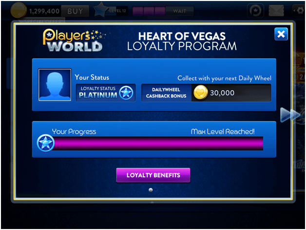 Heart  of Vegas Loyalty Program