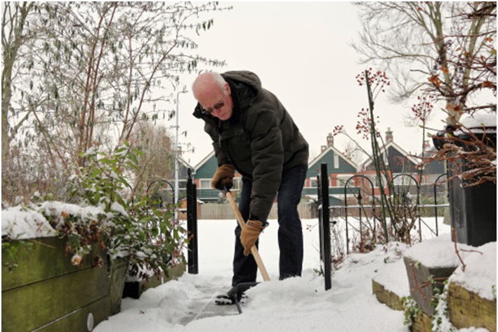 Household chores in winter