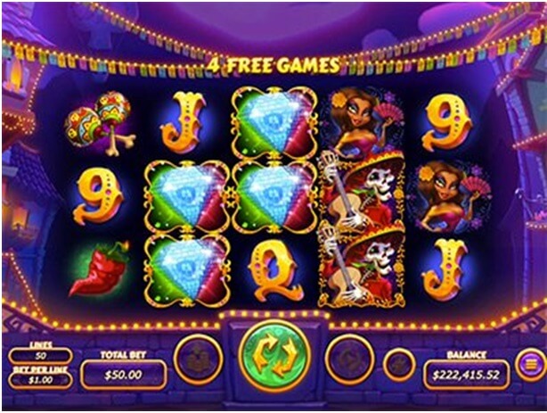 How to play Diamond Fiesta slot- four free games