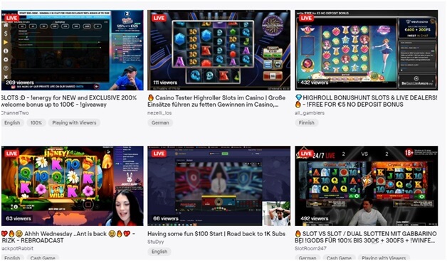How to watch live stream of slots