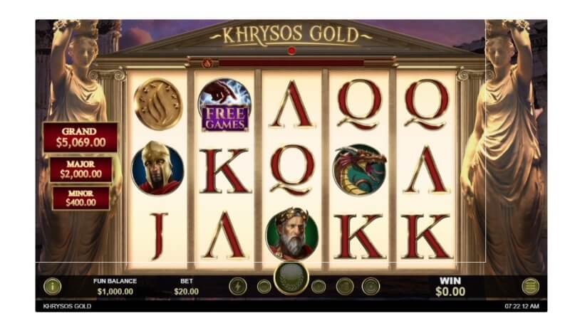 Khrysos Gold Slot Game - Game Symbols