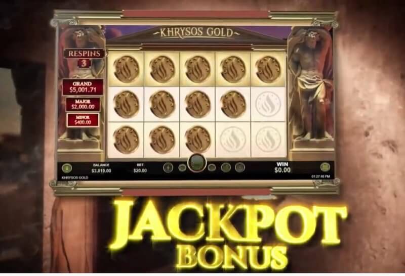 Khrysos Gold Slot Game - Jackpot Bonus