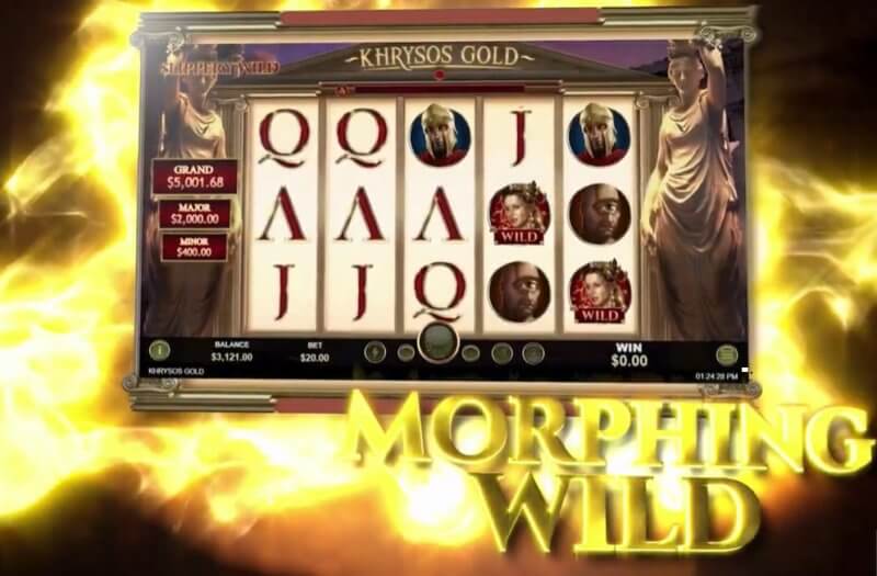Khrysos Gold Slot Game - Morphing Wild