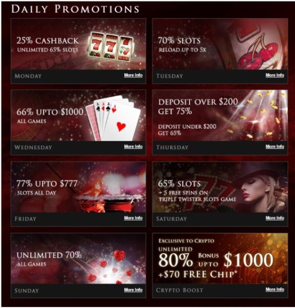 Lucky Red Mobile Casino - Daily bonus