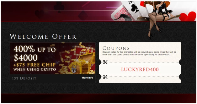 Lucky Red Mobile Casino - Welcome bonus