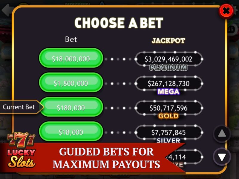 Lucky slots Choose bet
