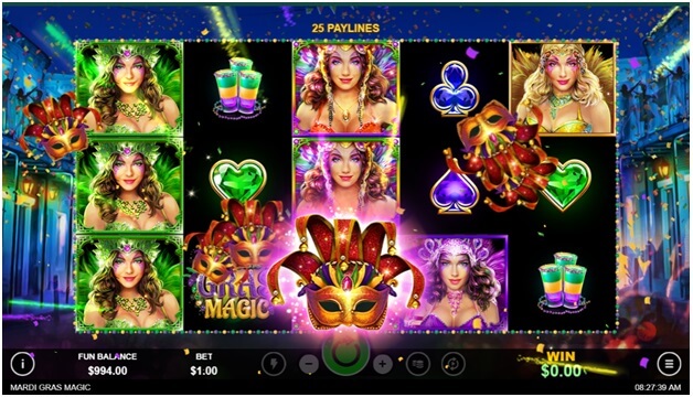 Mardi Gras Magic slot game features