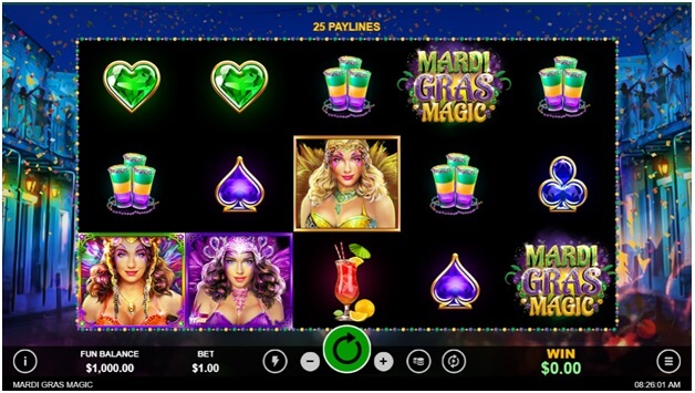 Mardi Gras Magic Slot Game From RTG Mardi Gras Magic symbols