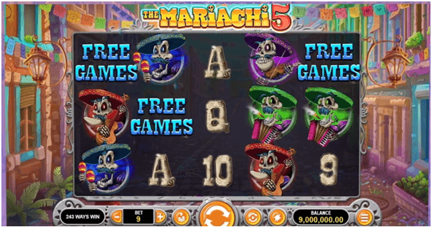 Bonus putaran gratis permainan slot Mariachi