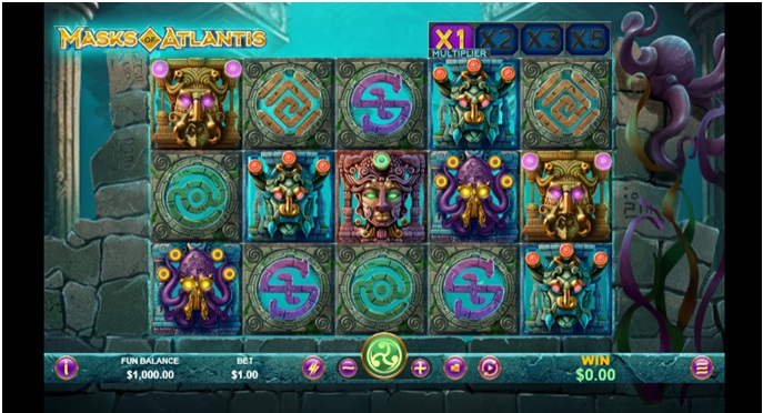 Masks of Atlantis slot - Game symbols