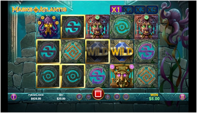 Masks of Atlantis slot - Wild