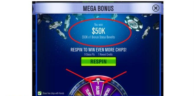 Mega Bonus Wheel- Free chips