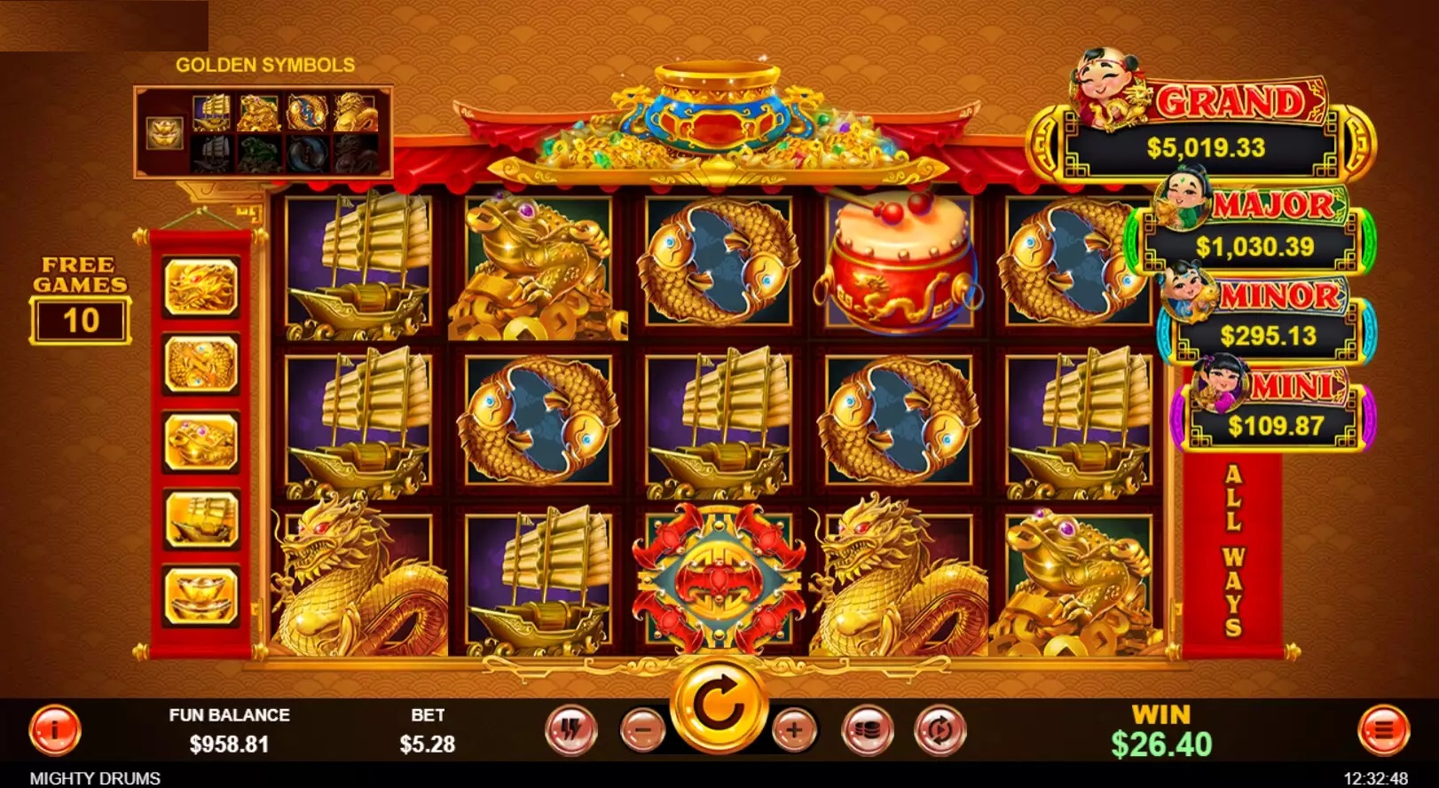 Mighty Drums Slot Game From RTG At Online Casinos