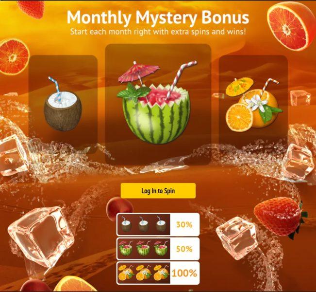 Monthly bonus at Slotland casino