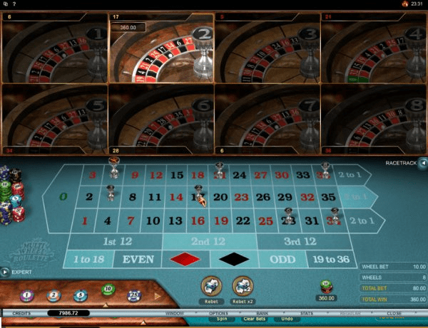 Multi wheel gold roulette game