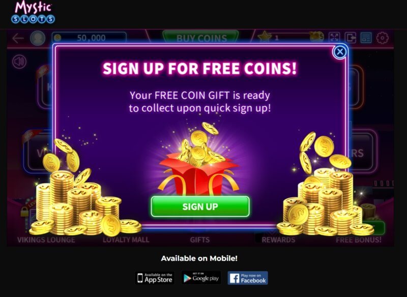 Mystic slot - how to get free coins