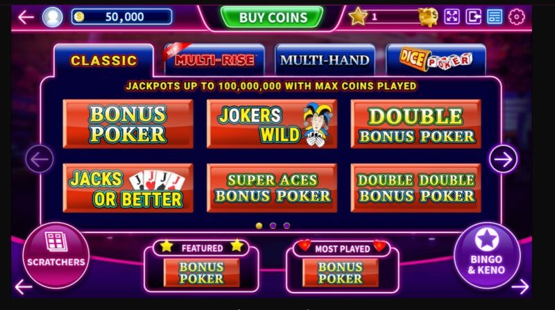 Mystic slot video poker games