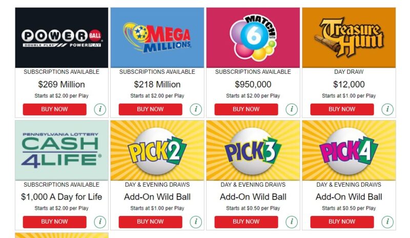 Play lotteries online