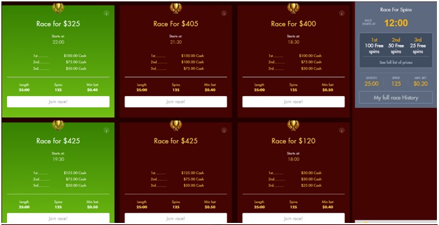 Race for real cash at online casinos