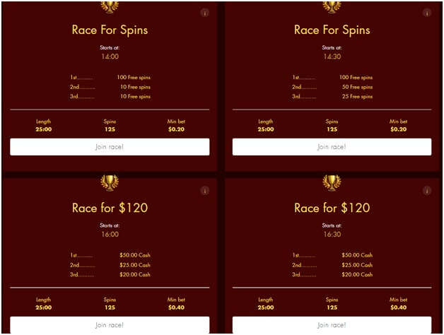Races at online casinos
