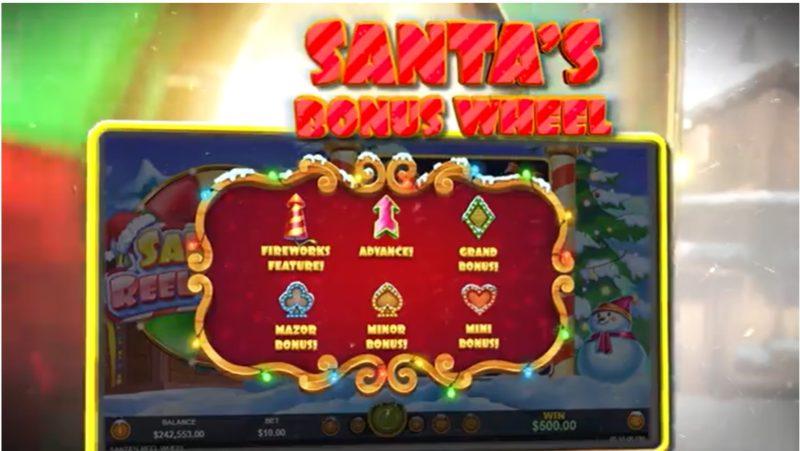 Have Fun Playing Santas Reel Wheel Slot This Christmas Santas Bonus Wheel features