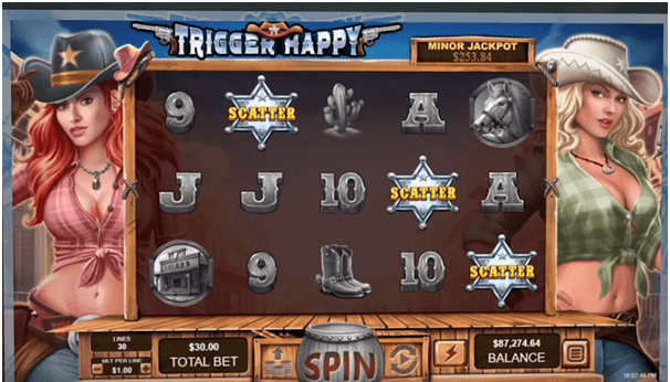 Trigger Happy Slot Game from RTG Scatter at Trigger happy slot
