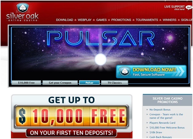 Silver oak casino pulsar coupons