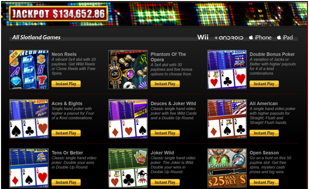 Slotland Casino games